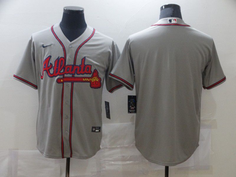 Men Atlanta Braves Blank Grey Game Nike MLB Jerseys